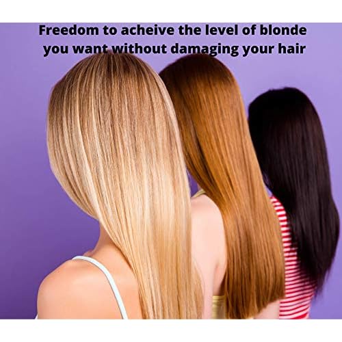 Perfect Blond Hair Bleach Toner Lightener Dye Lightening Kit 120 ml 40 Vol Developer & Brush Gloves - Made in Italy by Blond Forte (Blue Powder)
