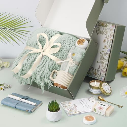 Get Well Soon Self Care Package Box, Birthday Gifts for Women Mom Her Friend Sister Grandma, Sending Hug Spa Gift Baskets, Christmas,Thinking of You Inspirational Gift for New Mom Best Friend Birthday