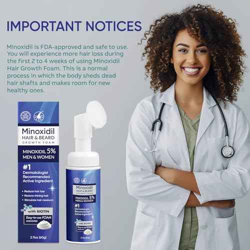 5% Minoxidil Foam for Men and Women, Minoxidil for Men Foam for Hair and Beard, Minoxidil for Women Hair Growth (2 Ounce)