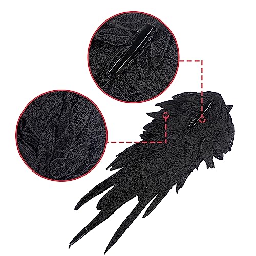 Feather Angel Wings Christmas Halloween Hair Clips Mardi Gras Hair Barrettes Lolita Cosplay Headband Hair Band