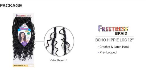 FREETRESS BRAIDS FreeTress Crochet Braids Boho Hippie Loc 12'' (5-pack, T27)
