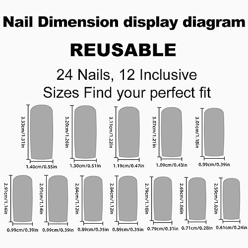 24Pcs Purple Press on Nails Christmas Kawaii Fake Nails Long Square False Nails with 3D Christmas Candy Design Cute Bear Patterns Acrylic Nails Jelly Press on Nails for Women and Girls Xmas Manicure