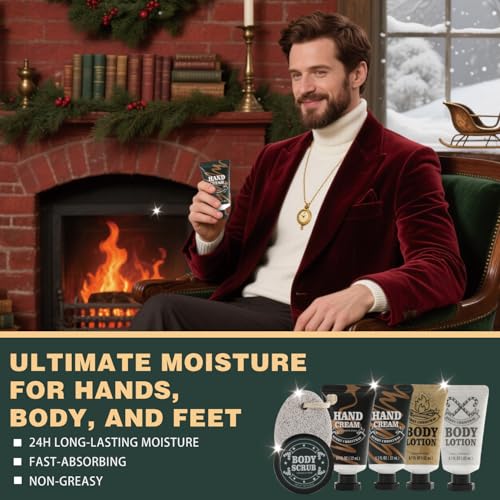 BODY & EARTH 2025 Advent Calendar for Men Christmas Holiday Gifts 24 Days of Countdown Calendar, Advent Beauty Calendar 2025 Adult 24PCS Beard Care Grooming Set Mens with Sandalwood & Cedar Beard Oil