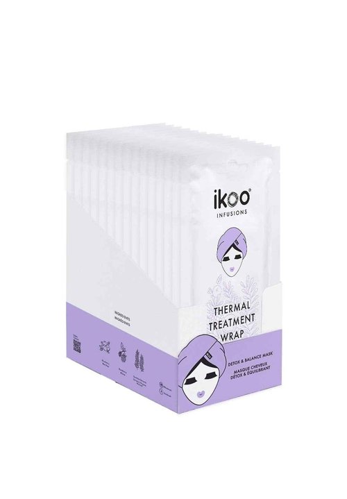 ikoo Hair Detox & Balance Thermal Treatment Wrap, Made for Excessively Dry or Damaged Hair, Deep Conditioning, Deeply Hydrates & Strengthens - 15 Pack