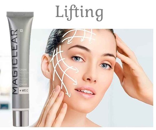 MAGICLEAR Luxury Skin Care Anti-Aging Night cream Daily Face Moisturizer with Madecassoside, Vitamin C, E, for Dark Spots with Niacinamide Swiss brand 1.76