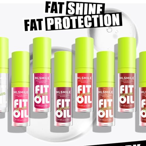 4 Colors Fat Oil Lip Gloss, Lip Oil Lip Glaze Hydrating Lip Glow Oil Big Brush Head Moisturizing Lip Gloss, Shiny Transparent Tinted Plumping Lip Oil Long Lasting Nourishing Non-sticky (A#&B#)