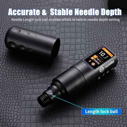 Rattlesnake Rotary Tattoo Machine Pen V4 Digital LED Display 4.2mm Stroke Length with Extra Battery