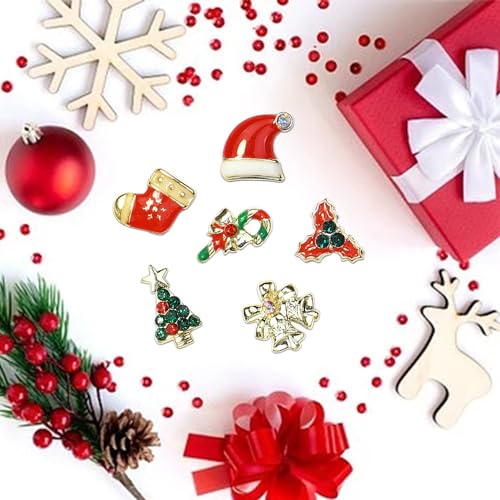 30 Pieces 3D Christmas Nail Charms for Women Girls Nails Salon Decor Christmas Tree Bells Hat Nail Christmas Charms for Acrylic Nails Jewelrys Gems for Nails Accessories Craft Decorations