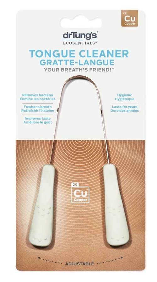 drTung's Tongue Cleaner, Copper Tongue Scraper, Tongue Cleaner for Adults, Kids, Easy to Use Comfort Grip Handle, 6 Pack