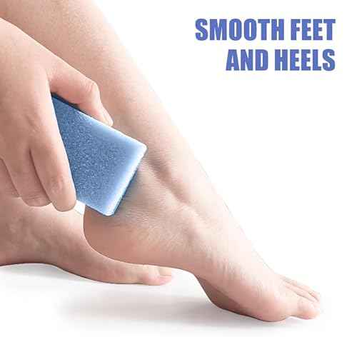 4 Pack Foot Pumice for Feet Pedicure Plastic Foot Scrubber Exfoliator for Dead Skin Cracked Heel Repair Callus Remover
