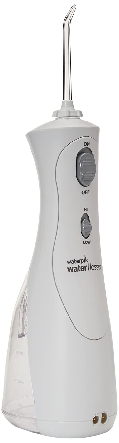 Waterpik Cordless Plus Water Flosser with 4 Flossing Tips, Rechargeable and Portable for Travel and Home, ADA Accepted, White WP-450