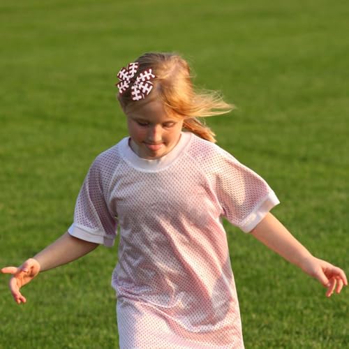 Football Hair Bow Clips Brown Hair Bows for Women Cute Football Line Print Hair Clip Football Ribbon Bows for Girls Cheer Hair Barrettes 3in¡¯ Football Sport Hair Bow Super Bowl Hair Accessories 2Pcs