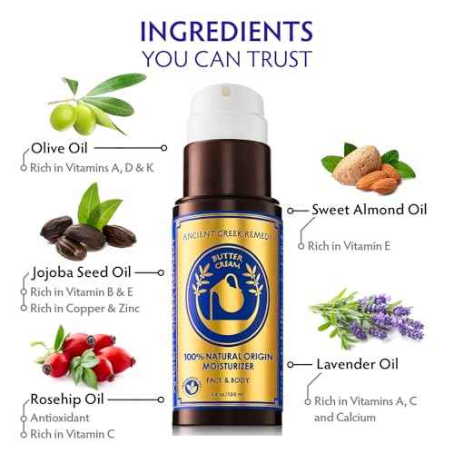 Ancient Greek Remedy Anti Aging Face Moisturizer for Women - Organic Face & Body Butter Cream for Dry Skin with Almond, Jojoba, Olive, Rosehip, Vitamin E & Lavender Oil. Natural Day & Night Cream