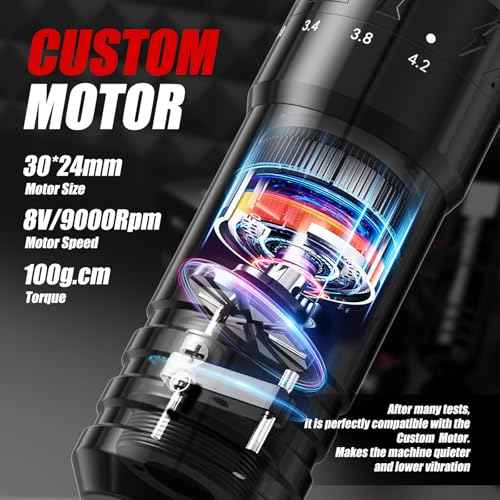 Tattoo Gun Kit Complete Tattoo Machine Kit, Xnet Cordless Rotary Tattoo Pen 7 Adjustable Strokes with 2400 mAh Battery, 20pcs X-ray Mixed Sizes Cartridge Needles Set Supply for Starter