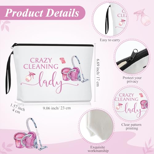 Havawish 3 Pcs Christmas Cleaning Lady Gifts Include Cleaning Makeup Bag Thank You Coffee Mug 11 oz Novelty Mug Housekeeper Appreciation Gifts