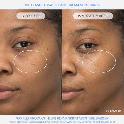 LANEIGE Water Bank Blue Hyaluronic Cream Moisturizer: Hydrating Korean Face Cream with Squalane & Ceramide for Skin Barrier Support, Dermatologist-Tested