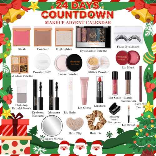 Makeup Advent Calendar 2025 ? 24 Days Christmas Make Up Gift Set for Adlut Women & Teen Girls, CHARMCODE Xmas Cosmetic Countdown Calendar, Full Holiday Beauty Kits with Surprises