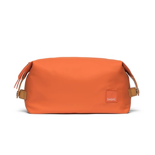 SWIMS Necessaire Lightweight Shave and Toiletry Bag, Dopp Kit, Bathroom Bag for Travel - Orange