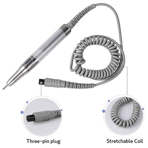 Brushless Nail Drill Handpiece Replacement (Silver)