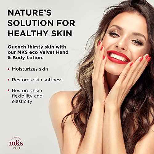 MKS eco Velvet Hand & Body Lotion, Original Scent - 10 oz - Restores Skin Softness, Flexibility & Elasticity - With Moroccan Argan Oil & Hemp Seed Oil - Vegan & Cruelty Free