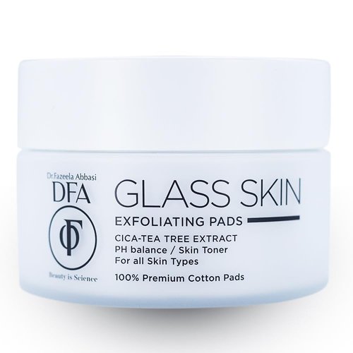 DFA Glass Skin Exfoliating Pads, Cotton Pads For Face, Exfoliating Cotton Rounds, Peeling and Toner Pads, Glycolic Acid & Salicylic Acid Pads, Chemical Peel Cleansing Pads, Korean, 50 Pc, 2.87 Fl Oz