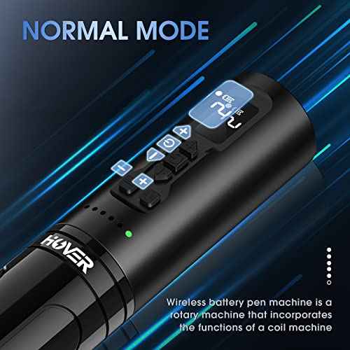 INKin Wireless Tattoo Machine, Professional Tattoo Pen, Hover Coreless Tattoo Gun with 1800mAh Battery Power LED Display Cartridge Battery Pen Great for Dot, Lining, Shading Work