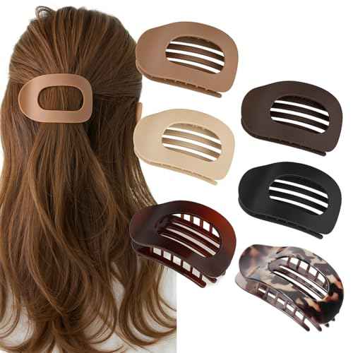 Duckbill Hair Clips for Women, Simple Elegant flat hair clips for Thick Thin Long Short Hairs (6Pcs,Mix-A)