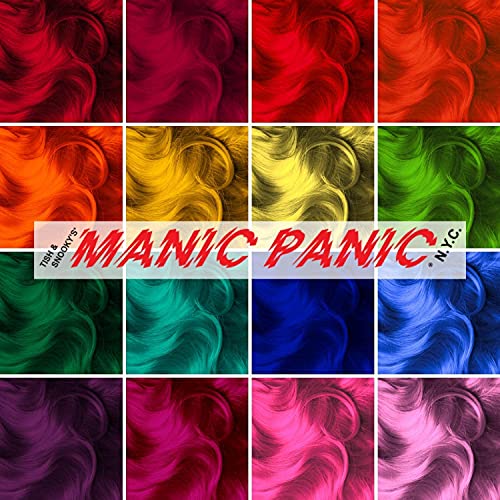 MANIC PANIC Blue Lightning Hair Bleach Kit - 30 Volume Developer + Bleach Powder Hair Lightener Lifts up to Five Levels And Eliminates Orange Tones - Vegan And Cruelty Free
