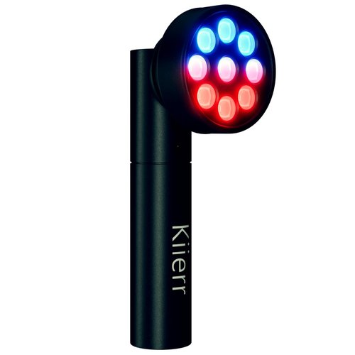Kiierr Red & Blue Light Therapy for Face and Neck, Beauty Wand with Dual Light and Infared Modes