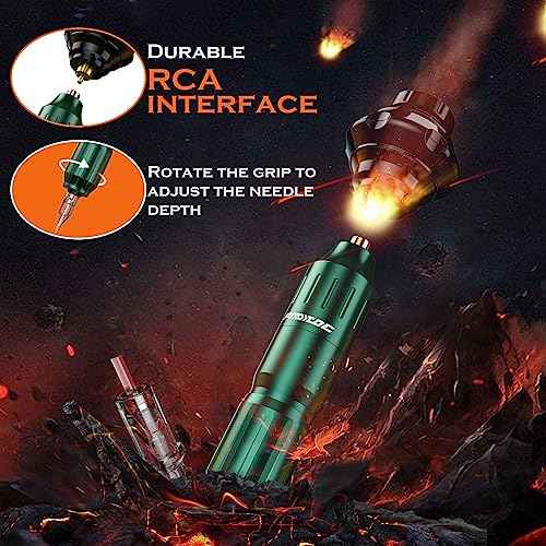 Padieoe Tattoo Kit Wireless Tattoo Machine Kit Rotary Tattoo Gun with 1,050 mAh Capacity Tattoo Power Supply Tattoo Practice Pen Kit for Beginners WTK219