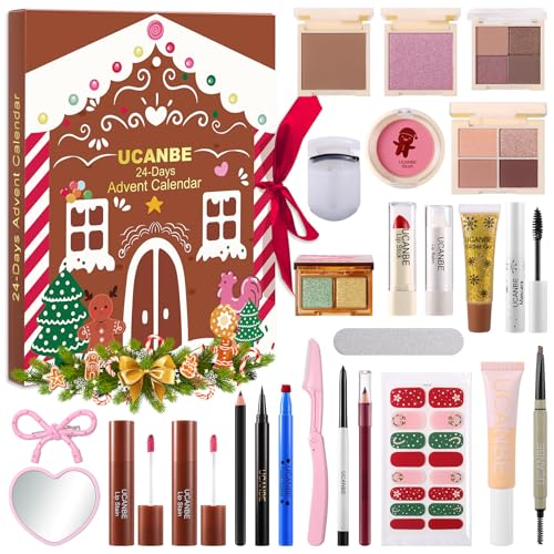 Makeup Advent Calendar 2025, 24 Days Individually Boxed Christmas Makeup Sets, 2025 Xmas Countdown Calendar Makeup & Cosmetic, Gift for Women Teens Girls