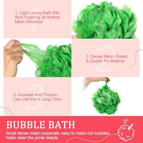 12 Pcs Halloween Bath Loofah Sponge Orange Black Loofah Exfoliating Body Scrubber Shower Sponge 50g Mesh Shower Pouf Balls Gift Set for Women Men Wedding Bathing Accessories