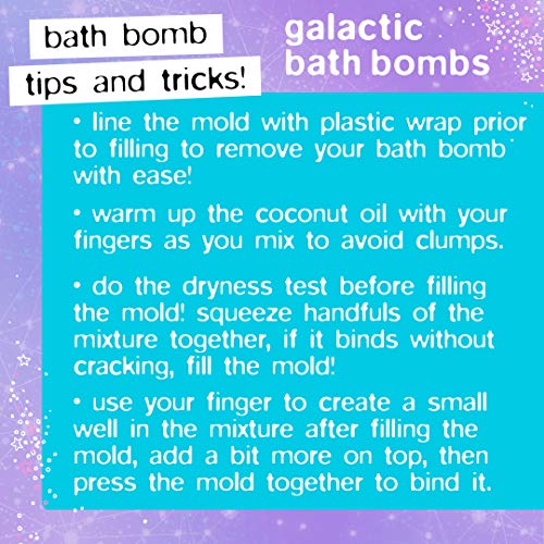 Just My Style You*niverse Galactic Bath Bombs, at-Home STEAM Kits for Kids Age 6 and Up, Bath Time Fun, DIY Bath Bombs