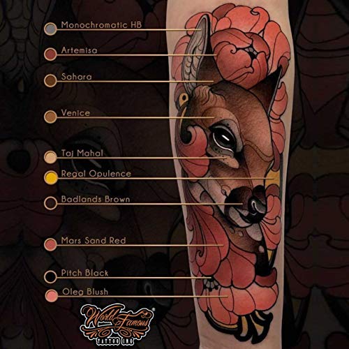 World Famous Tattoo Ink - Pitch Black Tattoo Ink - Professional Tattoo Ink & Tattoo Supplies - Skin-Safe Permanent Tattooing in Bold, Black Shade - Vegan & Non-Toxic (8 oz)