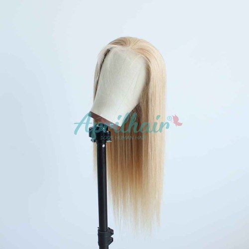 Aprilhair Pre-plucked #27 Honey Blonde 13X4 Lace Front Wigs Straight Glueless 150% Density Brazilian Virgin Human Hair (27 Frontal Wig, 16 INCH)