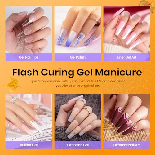 Beetles Mini Uv Light for Gel Nails Flash Curing Innovative with Smart Sensor for Easy and Fast Extension System, Portable Manicure Uv Led Light for Gel Nail Polish Diy