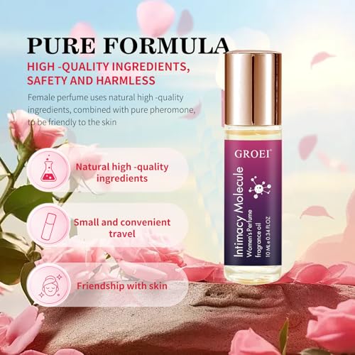 GROET Roll-On Perfume Oil for Women | 10ml Travel Size with Lavender & Citrus | Long-Lasting Botanical Fragrance | Natural Skin-Friendly Formula (2 PC)