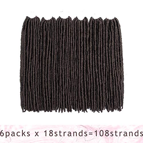 Callia Dreadlock Crochet Hair 14 Inch Dreadlocks Crochet Braids Faux Locs Crochet Hair for Black Women 6 Packs Crochet Dreadlocks Bomba Faux Locs Dread Synthetic Dreadlocks Braids 4#
