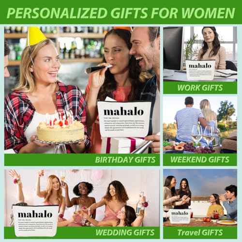 4pcs Makeup Bags Hawaii Cosmetic Bag Hawaiian Gifts Hawaiian Souvenirs Thank You Gifts for Women Female Grandma Mom Sister Friend Wife Travel Toiletry Bag Thanksgiving Christmas Birthday gift