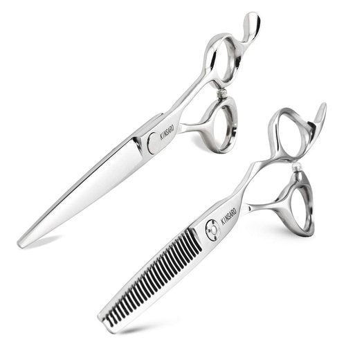 6 Inch Hair Scissors Hair cutting scissors and 5.75 Inch Hair thinning Scissors 440C Kinsaro