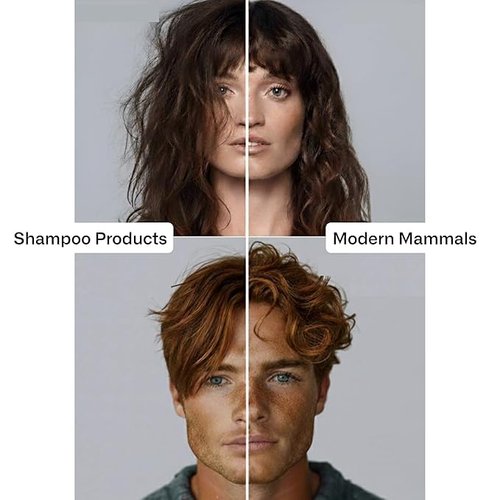Modern Mammals Men's Shampoo Alternative I Sulfate Free CoWash I Enhances Natural Hair Volume I Lather Free, Cleansing, Hydrating, Replaces Conditioner, 2 in 1, I Barber Recommended I Bar + 8oz Bottle