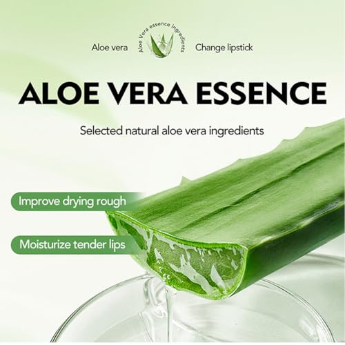 3Pcs Magic Temperature Color Changing Aloe Vera Lipstick Set,Moisturizing Lip Balm,Waterproof Long Lasting Nourishing Lipstick for Women Lip Care Makeup