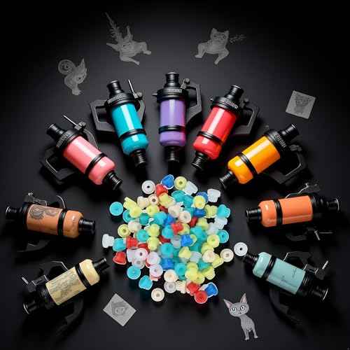 100pcs Multicolour Tattoo Machine Needle Grommet, Soft Tattoos Rubber Nipple Tattoo Supplies,Kits,Machine Parts
