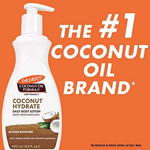 Palmer's Coconut Oil Formula Body Lotion for Dry Skin, Hand & Body Moisturizer with Green Coffee Extract & Vitamin E, Pump Bottle, 13.5 Fl Oz (Pack of 1)