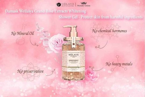 Weilaiya Damask Grand Rose Extract Shower Gel – 450mL / 15.2 fl oz – Moisturizing Body Wash with Natural Rose Essence – Gentle, Hydrating, Aromatherapy Cleanser for All Skin Types