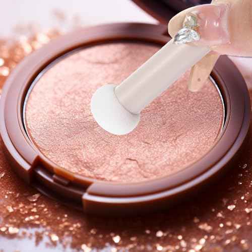 5 Pcs Mushroom Makeup Sponge Brush Applicators Concealer Brushes Round Head Brightening Brush Powder Puff With Handle Under Eye Beauty Brushes for Face Nose Eyelids Newbie Concealer