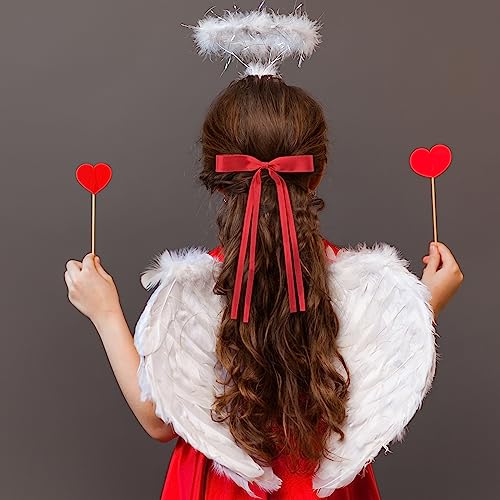 Hair Accessories, Black Red Milky White Navy Blue Tassel Barrette Clips and Long Tail French Bows for Women Girls, Gift for Birthday/Party/Show/Christmas