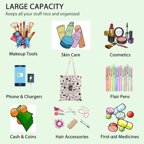 FOTAP TV Show Inspired Makeup Bag TV Show Movie Merch Cosmetic Bag AD Fans Gift Over my dead body Makeup Bag (dead body tote)