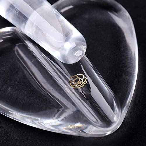 1 Set Acrylic Professional Embossed Mold Nail Art Tools Heart Shape Nail Art Equipments Metal Frame Bending Curve Shaping Press Tools for Nail Salon and Home Nail Art Decors Design, Clear