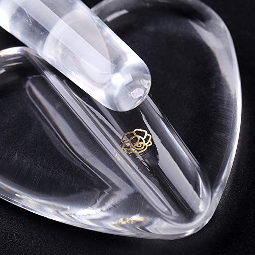 1 Set Acrylic Professional Embossed Mold Nail Art Tools Heart Shape Nail Art Equipments Metal Frame Bending Curve Shaping Press Tools for Nail Salon and Home Nail Art Decors Design, Clear